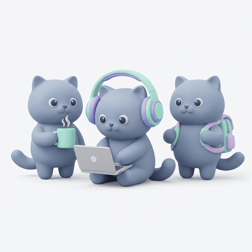 Cute British Shorthair Cat Mascot