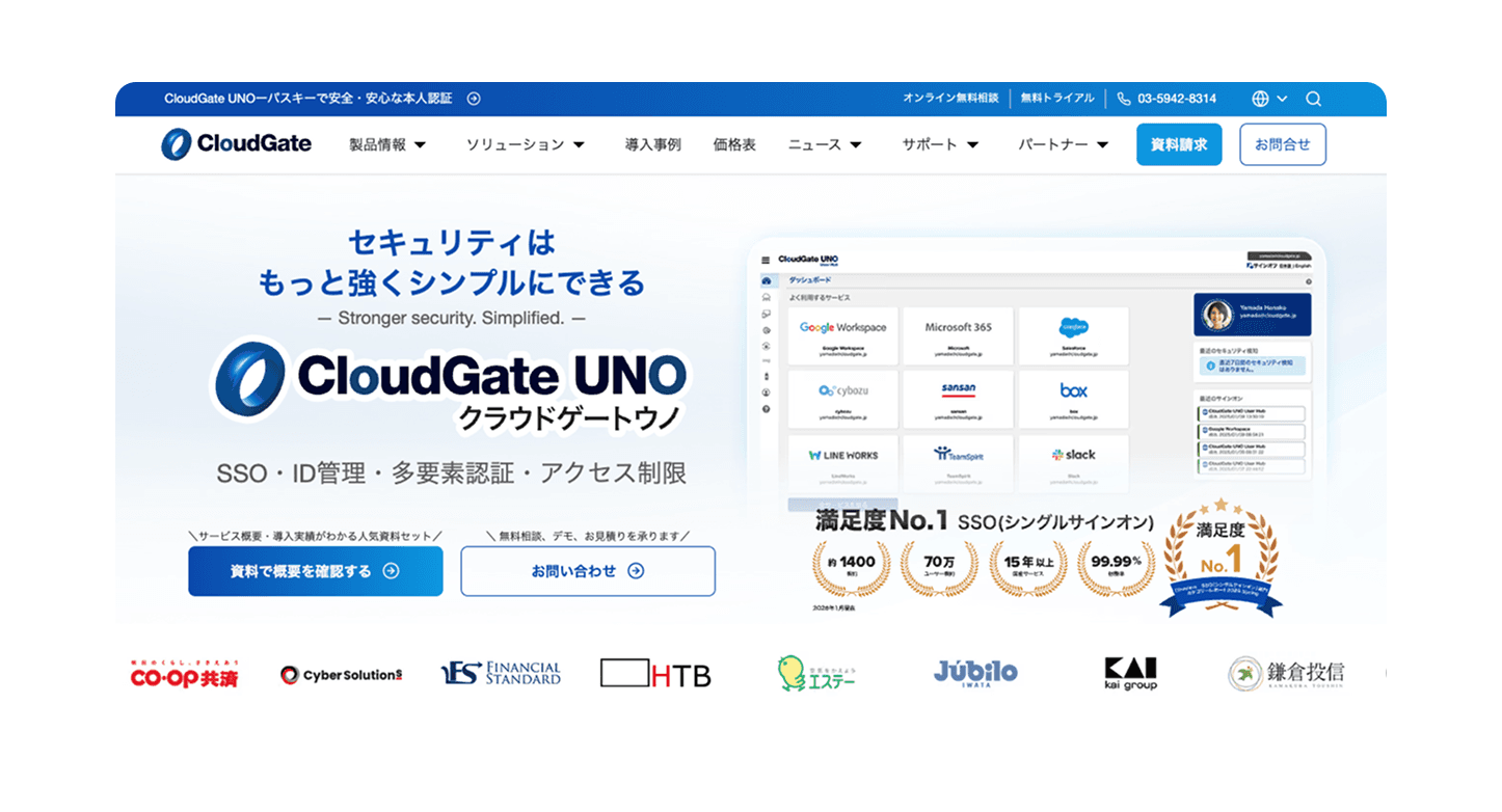 CloudGate UNO marketing website homepage