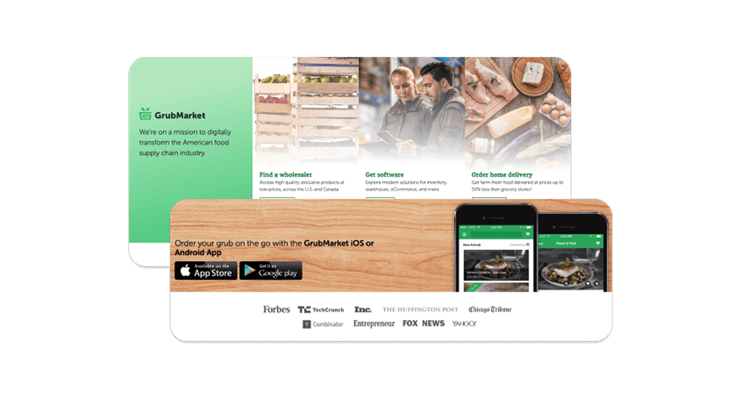 GrubMarket B2B website screenshot