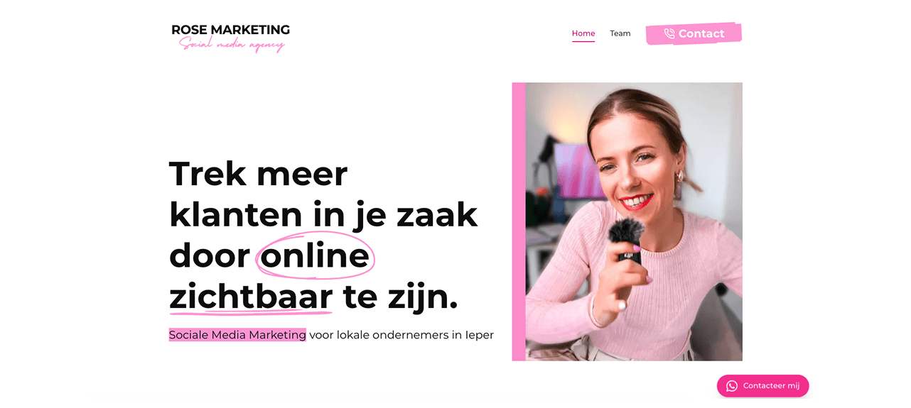 Rose Marketing website screenshot