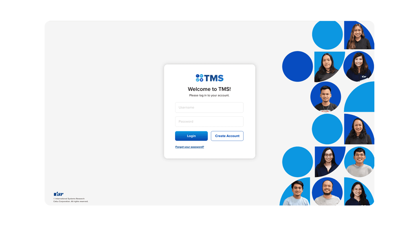 ISR PH time management system screenshot